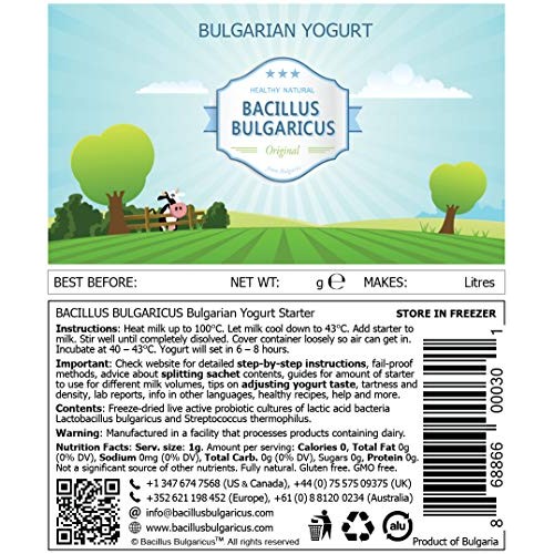Bulgarian Yogurt Starter Makes 4 Gal / 16 L