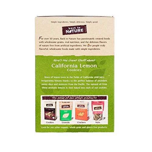Back To Nature Cookies, Non-Gmo California Lemon, 9 Ounce