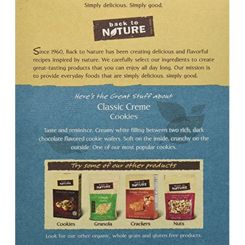 Back To Nature Cookies, Non-Gmo Classic Creme, 12 Ounce Pack Of