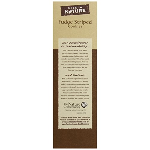 Back To Nature Cookies, Non-Gmo Fudge Striped Shortbread, 8.5 Ou