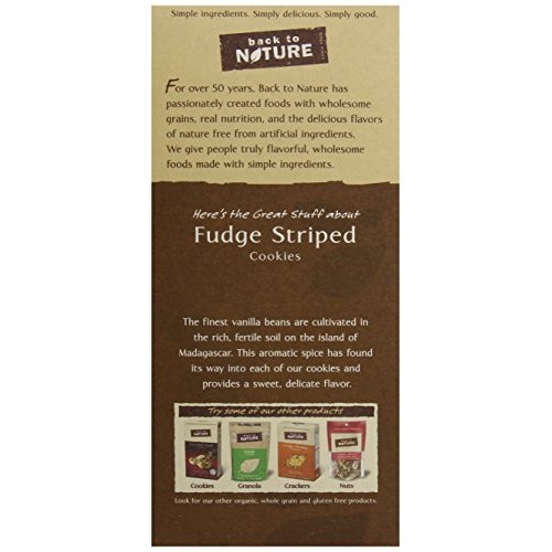 Back To Nature Cookies, Non-Gmo Fudge Striped Shortbread, 8.5 Ou