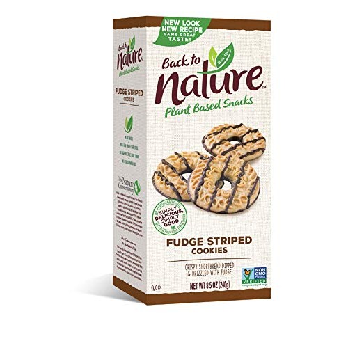 Back To Nature Cookies, Non-Gmo Fudge Striped Shortbread, 8.5 Ou
