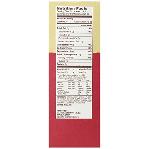 Back To Nature Crackers, Non-Gmo Classic Rounds, 8.5 Ounce