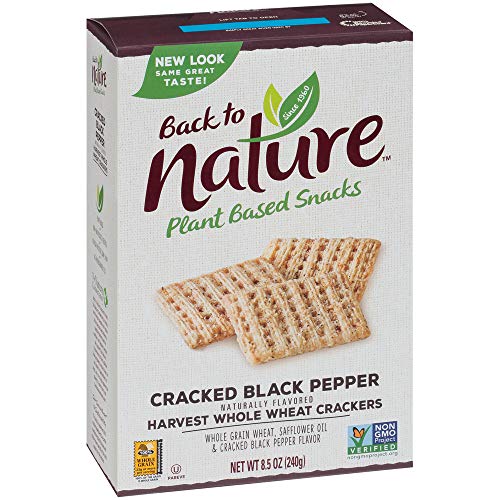 Back To Nature Crackers, Non-Gmo Cracked Black Pepper Harvest Wh