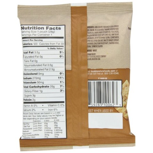 Back To Nature Crackers, Non-Gmo Crispy Wheat, 1 Ounce Grab &Amp; Go