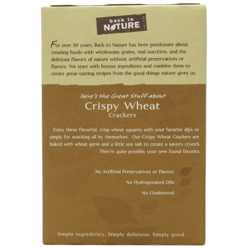 Back To Nature Crackers, Non-Gmo Crispy Wheat, 8 Ounce Packagin