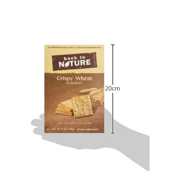 Back to Nature Crackers, Non-GMO Crispy Wheat, 8 Ounce Packagin...