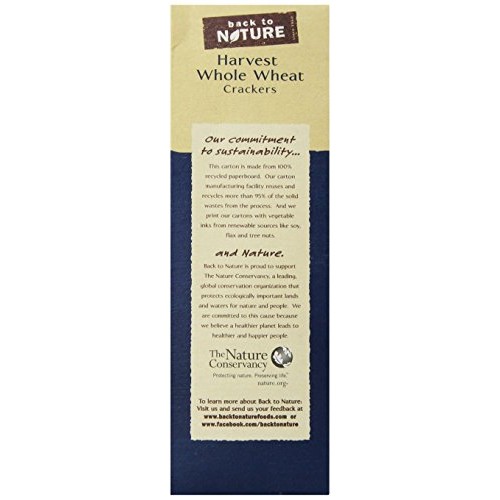 Back To Nature Crackers, Non-Gmo Harvest Whole Wheat, 8.5 Ounce