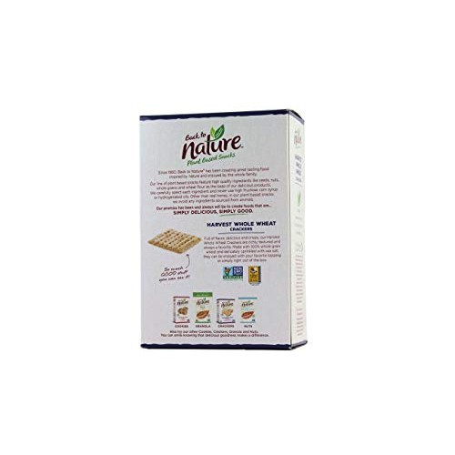 Back To Nature Crackers, Non-Gmo Harvest Whole Wheat, 8.5 Ounce