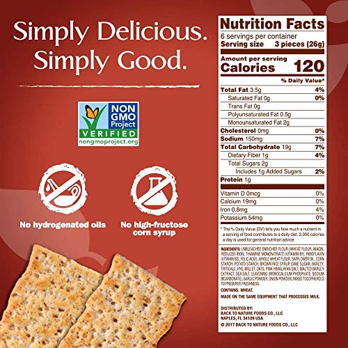 Back To Nature Crackers, Non-Gmo Pink Himalayan Multigrain Flatb