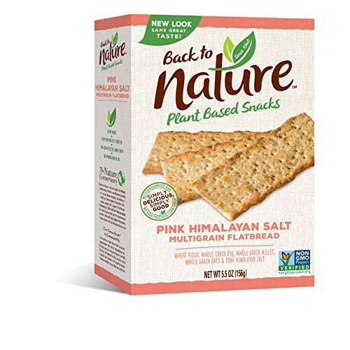 Back To Nature Crackers, Non-Gmo Pink Himalayan Multigrain Flatb