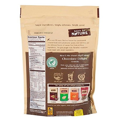 Back To Nature Granola Chocolate Delight, 11-Ounce Pouches Pack