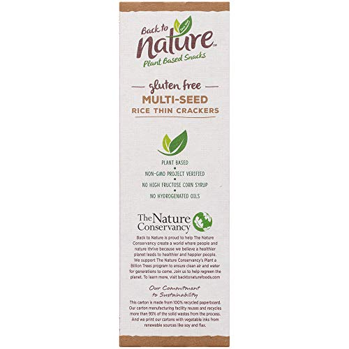 Back To Nature Gluten Free Crackers, Non-Gmo Multi-Seed Rice Thi