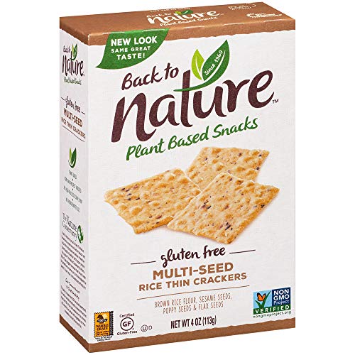 Back To Nature Gluten Free Crackers, Non-Gmo Multi-Seed Rice Thi