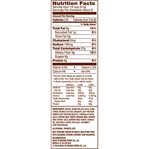 Back To Nature Granola Clusters, Non-Gmo Peanut Butter, 11 Ounce