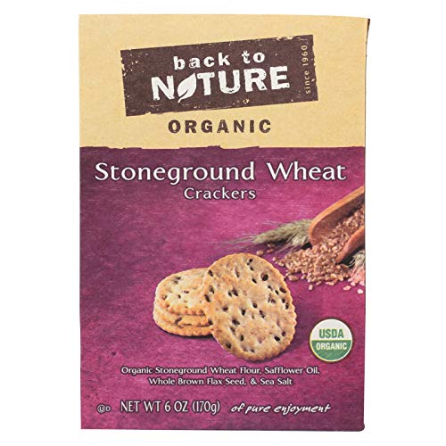 Back To Nature Organic Wheat Crackers Stoneground 6 Ounce Pack