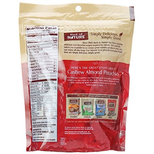 Back To Nature Trail Mix, Non-Gmo Cashew Almond Pistachio Blend,