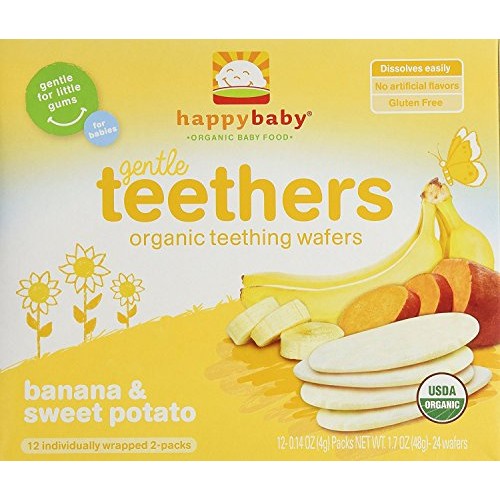 Happy Baby Gentle Teethers Organic Teething Wafers Banana Sweet
