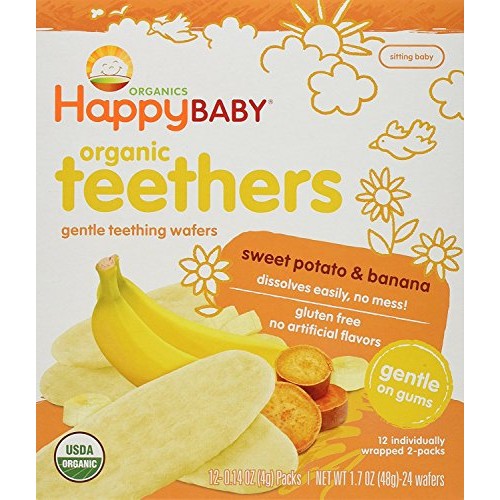 Happy Baby Gentle Teethers Organic Teething Wafers Banana Sweet