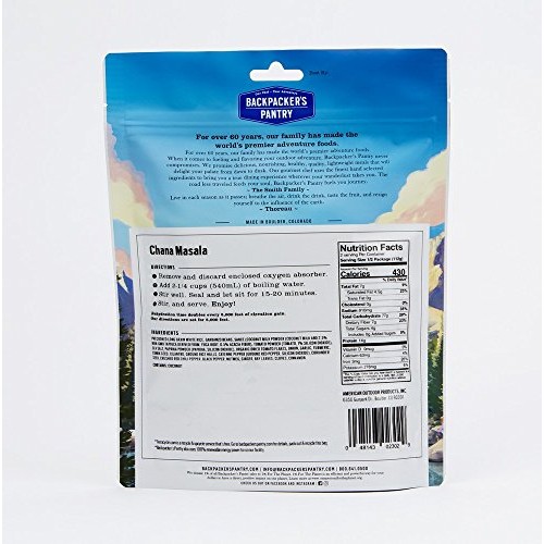 Backpackers Pantry Chana Masala, 2 Servings Per Pouch, Freeze D