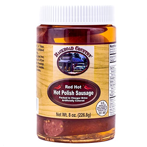 Backroad Country Red Hot Polish Sausage 8oz Pack of 2