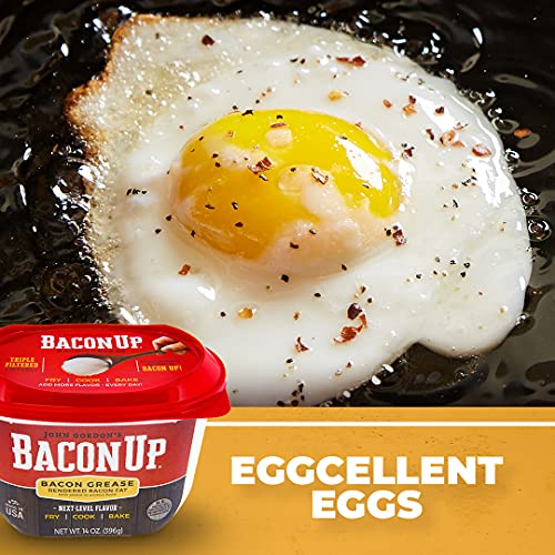 Bacon Up Bacon Grease Rendered Bacon Fat For Frying, Cooking, Ba