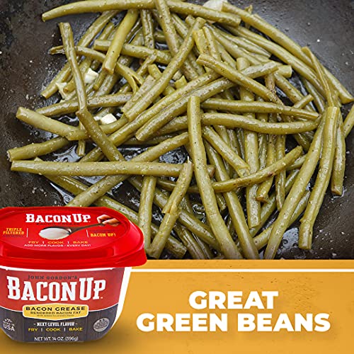 Bacon Up Bacon Grease Rendered Bacon Fat For Frying, Cooking, Ba