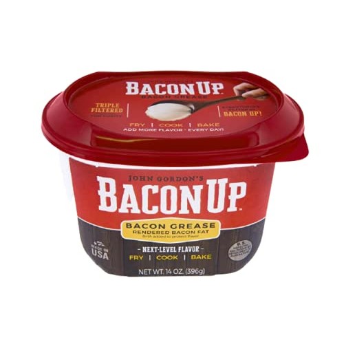 Bacon Up Bacon Grease Rendered Bacon Fat For Frying, Cooking, Ba