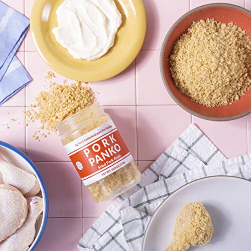 Pork Panko - Pork Rind Crumbs - 12Oz Resealable Jar - 2 Pack - N