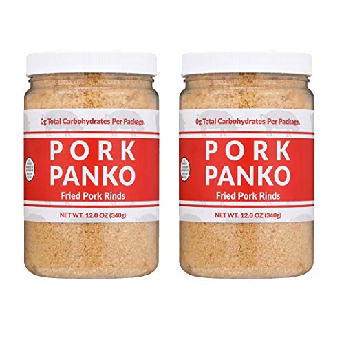 Pork Panko - Pork Rind Crumbs - 12Oz Resealable Jar - 2 Pack - N