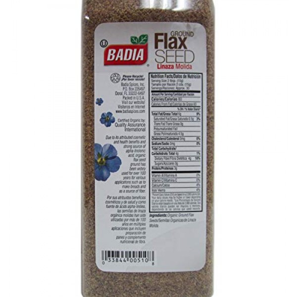 2 Pack- Organic Ground Flax Seed / Linaza Molida En Polvo Kosher