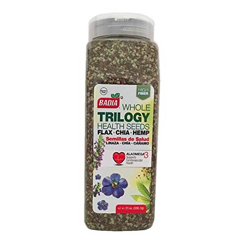 21 Oz Trilogy Seeds Whole Flax, Chia &Amp; Hemp Health Seed/Linaza,