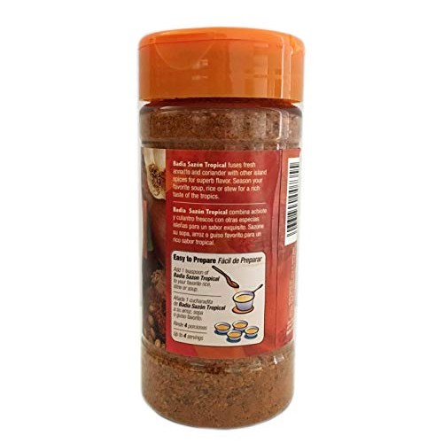 6.75 oz Bottle Sazon Tropical Seasoning Coriander& Annatto