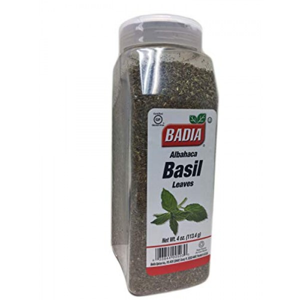 4 Oz Bottle-Basil Leaves Chopped Dried/Albahaca Seca Picada Kosher