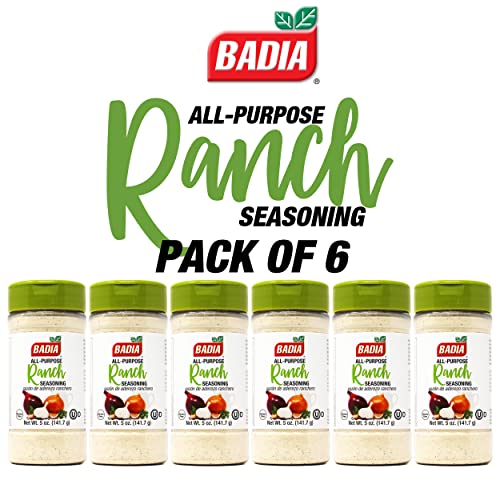 Badia Ranch All Purpose Seasoning, 5 Ounce Pack of 6, Off Whit...