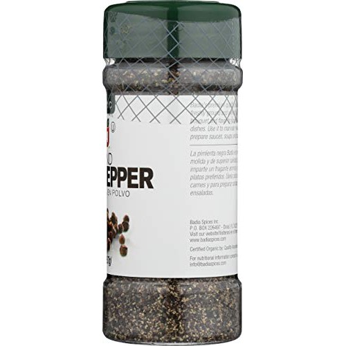 Badia Spices Organic Ground Black Pepper, 2 Oz