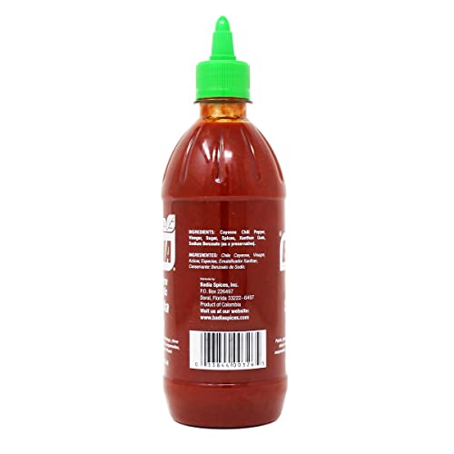 Badia Sriracha Hot Sauce, 17 Fluid Ounce Pack of 6