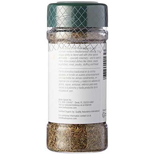 Badia Thyme Leaves Organic 0.75 Oz