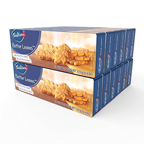 Bahlsen Butter Leaves Cookies, 4.4-Ounce Boxes Pack Of 12