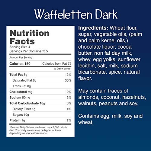 Bahlsen Waffeletten Dark Chocolate Dipped Cookies 12 Boxes - D