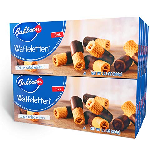 Bahlsen Waffeletten Dark Chocolate Dipped Cookies 12 Boxes - D