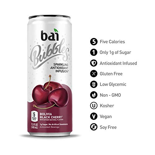Bai Bubbles, Sparkling Water, Bolivia Black Cherry, Antioxidant