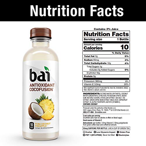 Bai Coconut Flavored Water, Cocofusions Variety Pack Ii, 18 Flui