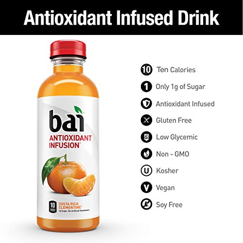 Bai Flavored Water, Costa Rica Clementine, Antioxidant Infused D