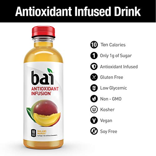 Bai Flavored Water, Malawi Mango, Antioxidant Infused Drinks, 18