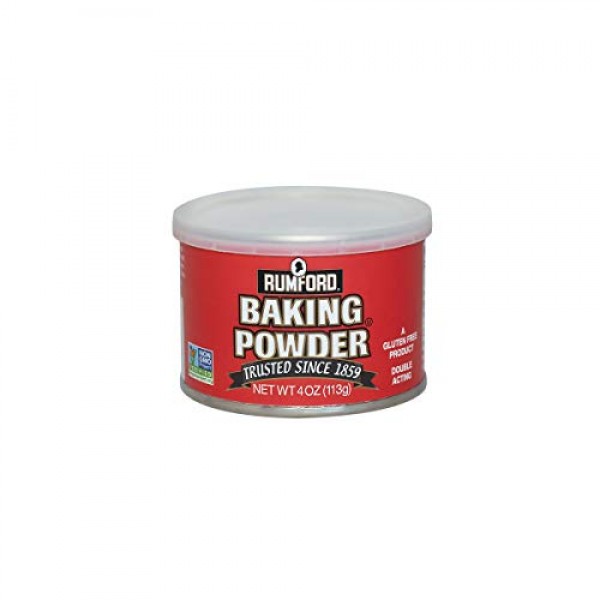 Rumford Baking Powder 4 oz, NON-GMO, Gluten Free, Vegan, Vegetar...