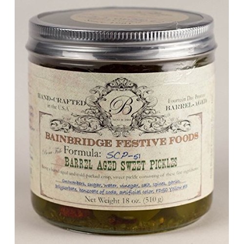Bainbbridge Barrel-Aged Sweet Pickles - 18 Oz