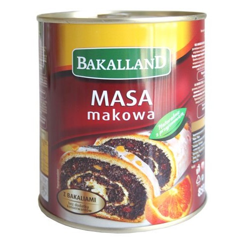 Bakalland Poppy Seed Filling 850G/ 1.9Lbs