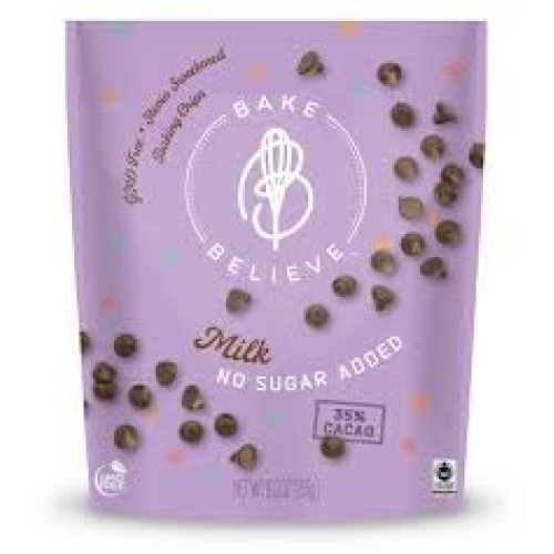Bake Believe Sugar Free Chocolate Chips For Baking, Milk Chocola