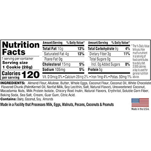 Bake City Cookie Plus Keto | 1Oz Hawaiian Cookies 12 Pack, Glu